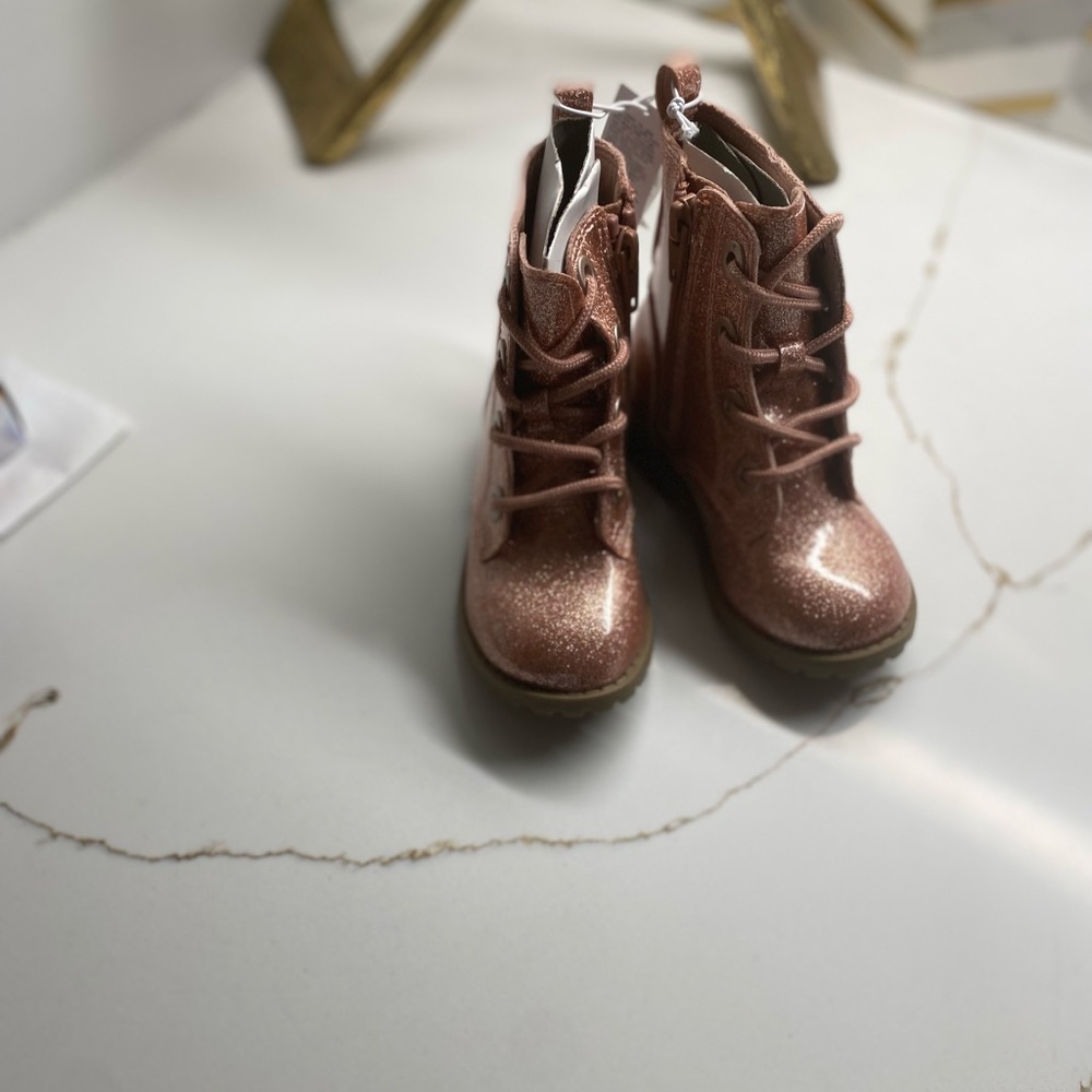 New Pink Glitter Toddler Girl Boots